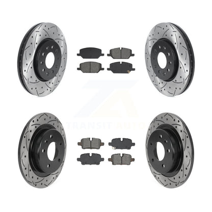 Rotors de frein à fente avant et arrière, Kit de plaquettes semi-métalliques pour Chevrolet Equino