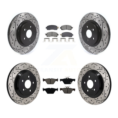 Kit de rotor de frein à fente percée avant et arrière et plaquettes semi-métalliques pour Subaru Crosstre