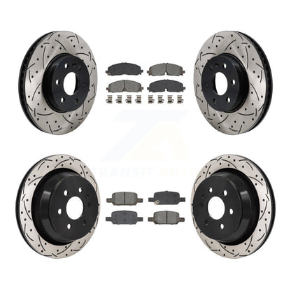 Kit de plaquettes semi-métalliques de Rotor de frein à fente avant et arrière, pour Chevrolet Colorad