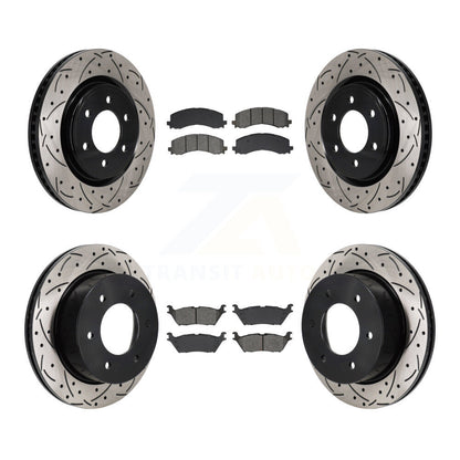 Rotor de frein à fente percée avant et arrière et Kit de plaquettes semi-métalliques pour Ford Bronco 3.0