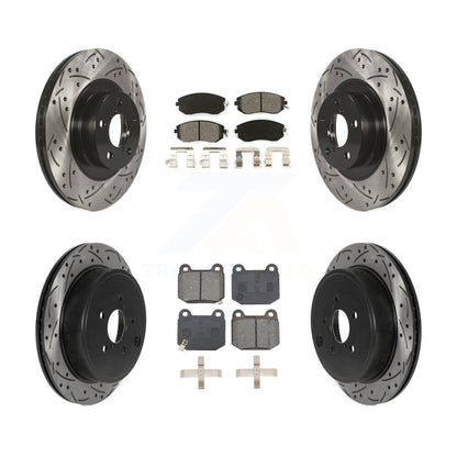 Kit de plaquettes semi-métalliques pour Rotor de frein à disque, fente de perçage pour manteau avant et arrière, pour Subaru BR