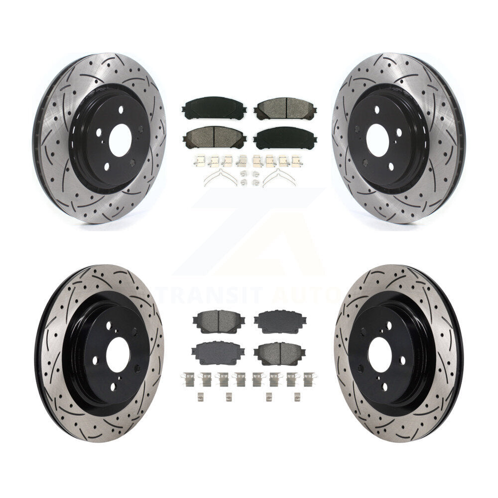 Kit de plaquettes semi-métalliques de Rotor de frein à fente avant et arrière, pour Lexus NX350h NX35