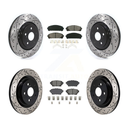 Kit de plaquettes semi-métalliques de Rotor de frein à fente avant et arrière, pour Lexus NX350h NX35
