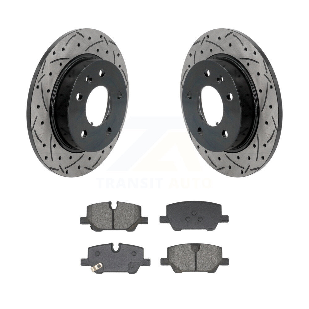 Kit de plaquettes semi-métalliques de Rotor de frein à fente arrière percée pour Chevrolet Trailblazer G
