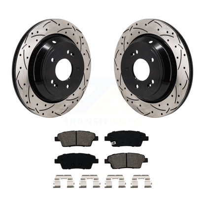 Kit de plaquettes de frein à disque semi-métalliques avec fentes percées arrière pour Kia K900 2015 3.8