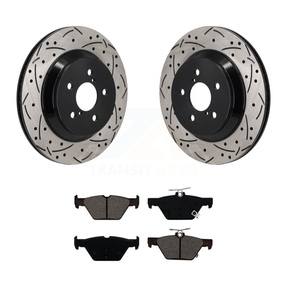 Kit de plaquettes semi-métalliques pour Rotor de frein à disque, fente de perçage pour manteau arrière, pour Subaru Crosstre