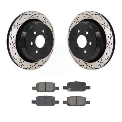 Rotor de frein à fente arrière percé et Kit de plaquettes semi-métalliques pour Chevrolet Colorado GM