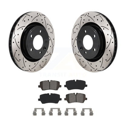 Kit de plaquettes semi-métalliques de Rotor de frein de fente de forage arrière pour Land Rover Discovery Rang