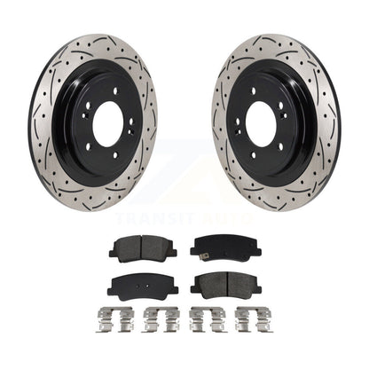 Rotors de frein à disque à fente arrière, Kit de plaquettes semi-métalliques pour Hyundai Tucson Ki