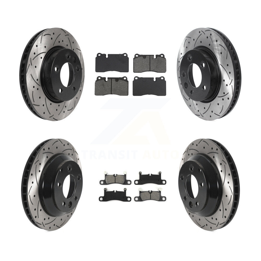 Kit de rotors de frein à disque avant et arrière et plaquettes semi-métalliques (6 pièces) pour Volkswagen Touare