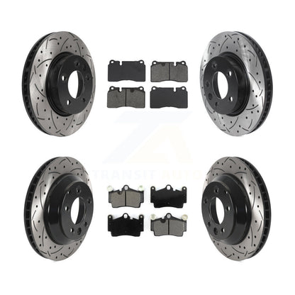 Kit de rotors de frein à disque avant et arrière et plaquettes semi-métalliques (6 pièces) pour Volkswagen Touare