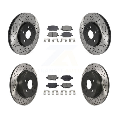 Rotors de frein à fente avant et arrière, Kit de plaquettes semi-métalliques pour Buick Encore Tra