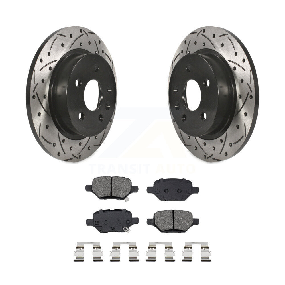 Rotor de frein à fente arrière percé et Kit de plaquettes semi-métalliques pour Buick Encore Chevrole