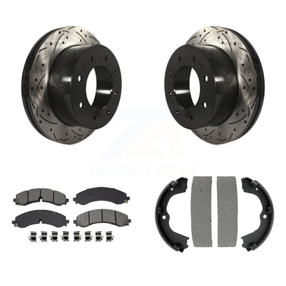 Kit de chaussures de stationnement à disques arrière percés et à fentes, plaquettes semi-métalliques, pour GMC