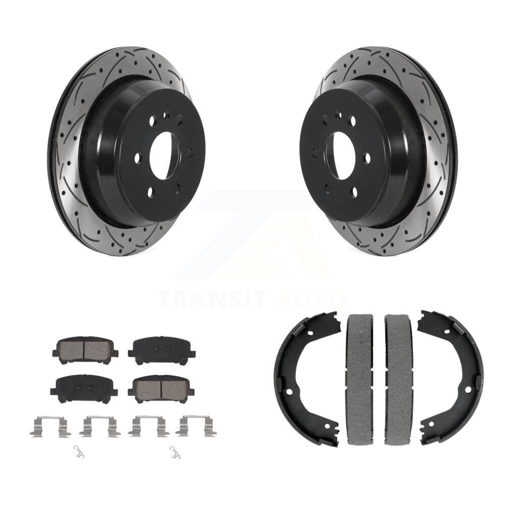 Kit de chaussures de stationnement à disques arrière percés et à fentes, plaquettes semi-métalliques, pour GMC