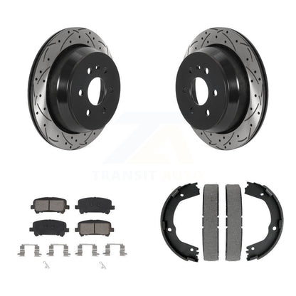Kit de chaussures de stationnement à disques arrière percés et à fentes, plaquettes semi-métalliques, pour GMC