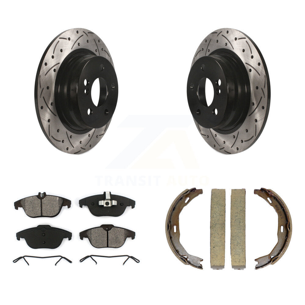 Kit de chaussures de stationnement à disques arrière percés et à fentes, plaquettes semi-métalliques, pour C30
