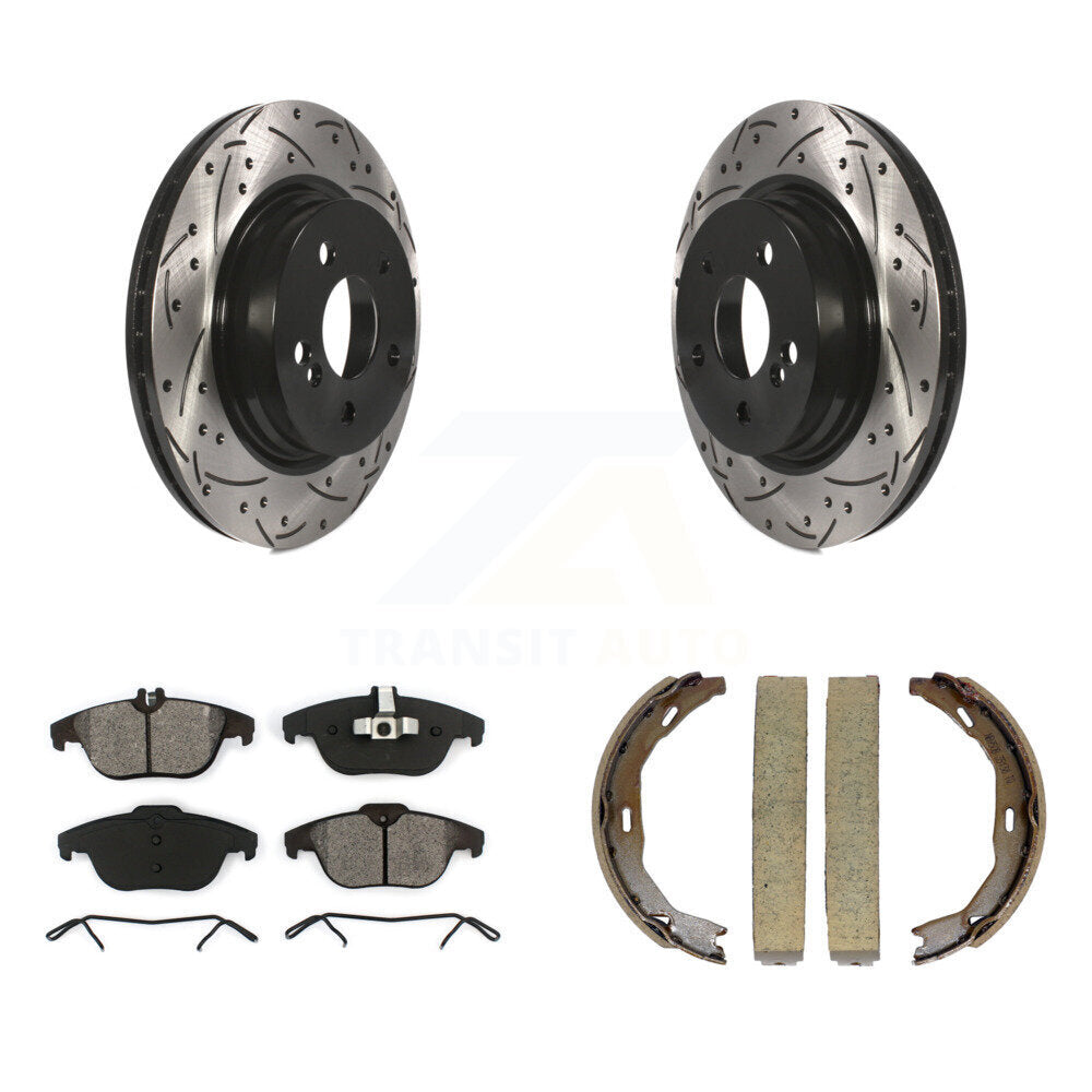 Kit de chaussures de stationnement à disques arrière percés et à fentes, plaquettes semi-métalliques, pour C30