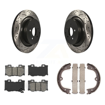 Kit de chaussures de stationnement à disques arrière percés et à fentes, plaquettes semi-métalliques, pour Q50