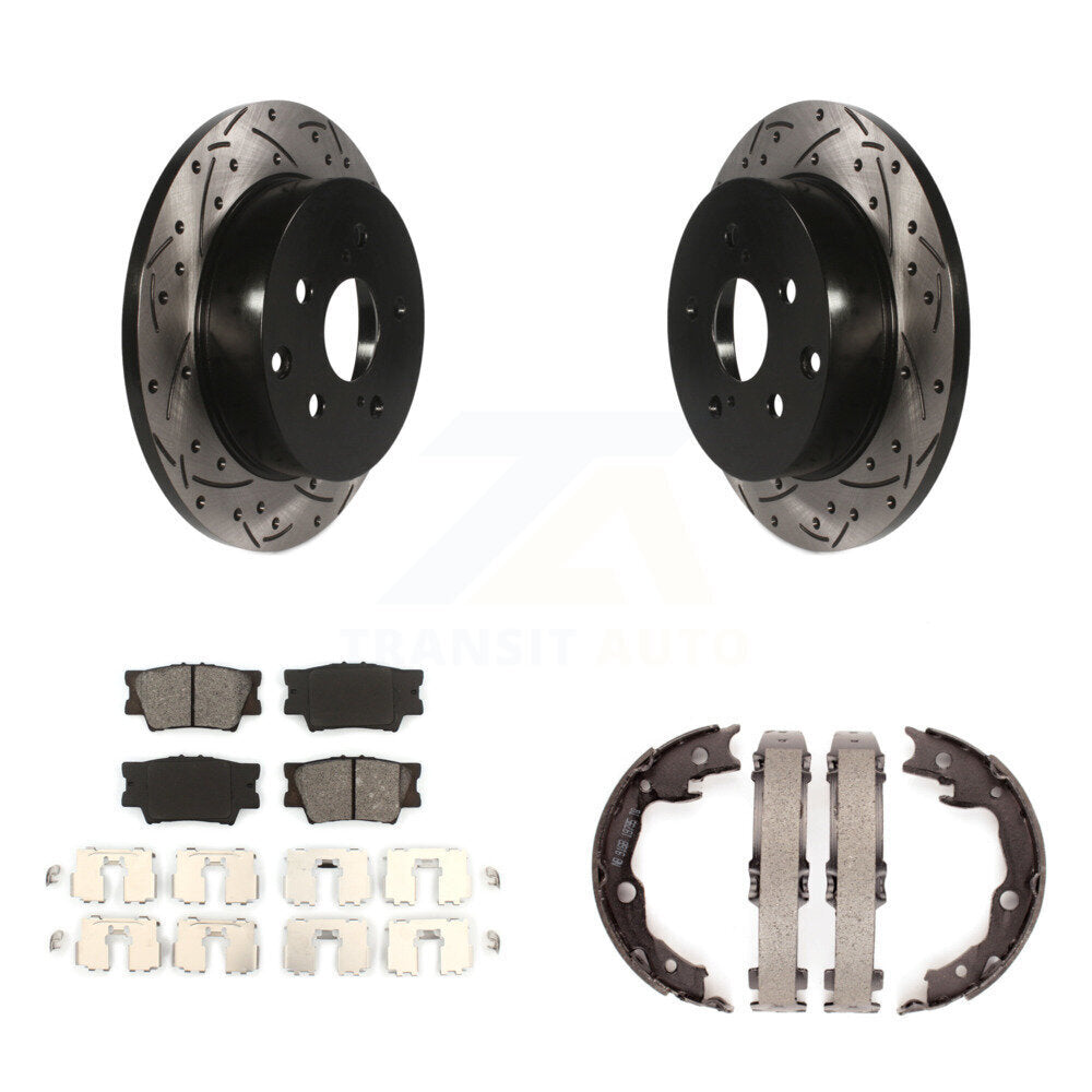 Kit de chaussures de stationnement à disques arrière percés et à fentes, plaquettes semi-métalliques, pour RAV