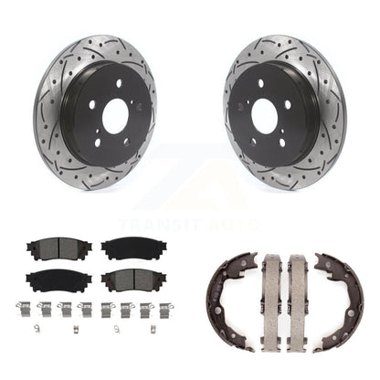 Kit de chaussures de stationnement à disques arrière percés et à fentes, plaquettes semi-métalliques, pour RAV