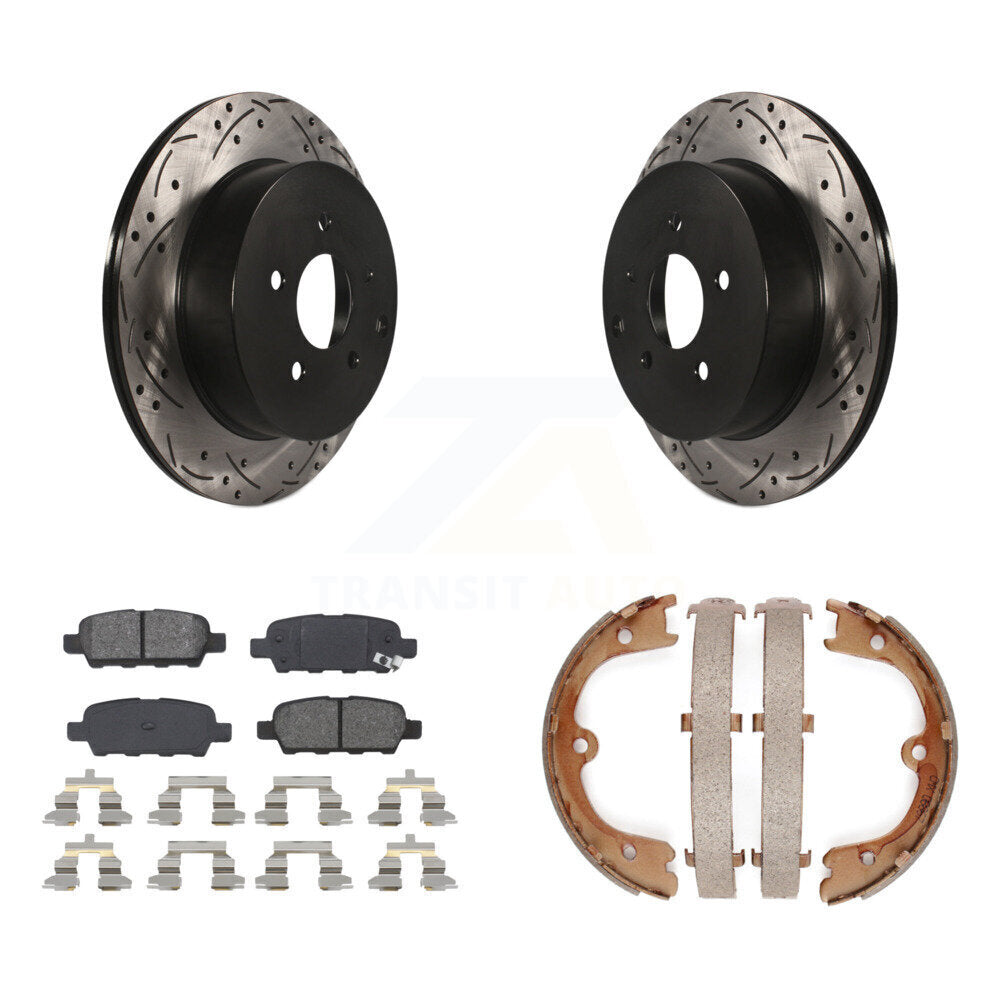 Kit de chaussures de stationnement à disques arrière percés et à fentes, plaquettes semi-métalliques, pour FX3