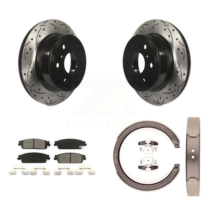 Kit de chaussures de stationnement à disques arrière percés et à fentes, plaquettes semi-métalliques, pour GMC