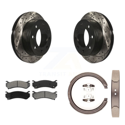Kit de chaussures de stationnement à disques arrière percés et à fentes, plaquettes semi-métalliques, pour GMC