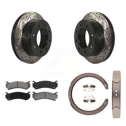 Kit de chaussures de stationnement à disques arrière percés et à fentes, plaquettes semi-métalliques, pour GMC