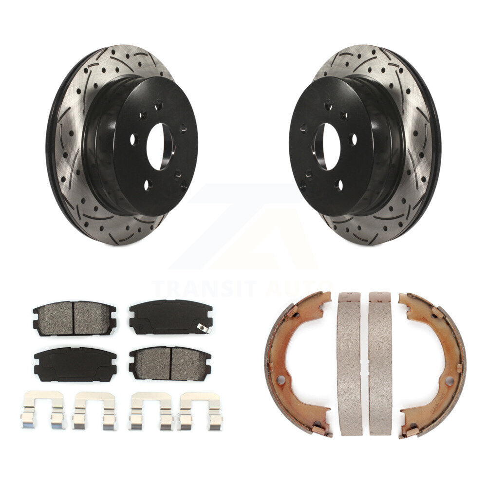 Kit de chaussures de stationnement à disques arrière percés et à fentes, plaquettes semi-métalliques, pour GMC