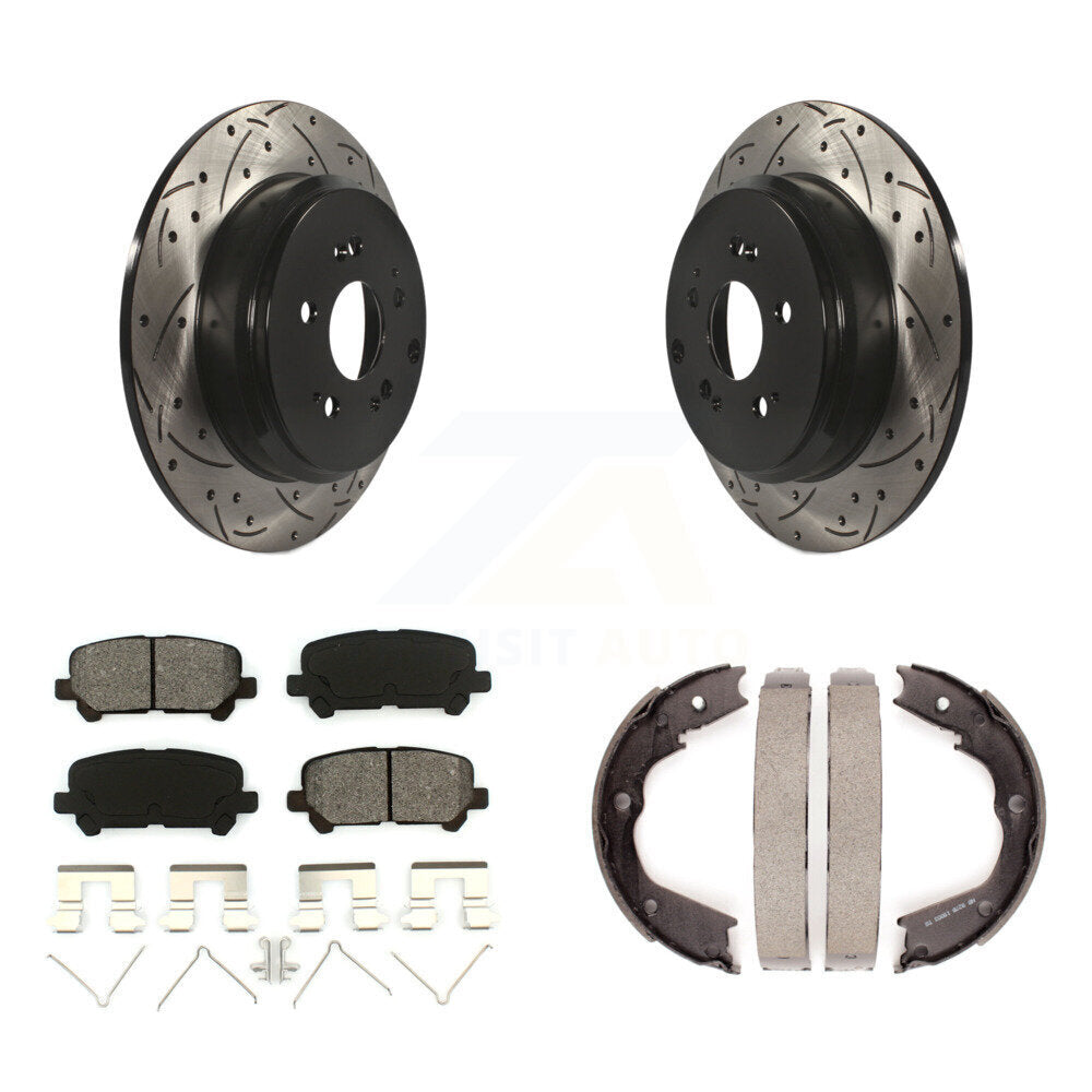 Kit de chaussures de stationnement à disques arrière percés et à fentes, plaquettes semi-métalliques, pour MDX