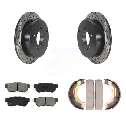 Kit de chaussures de stationnement à disques arrière, Rotors percés et fendus, plaquettes semi-métalliques, pour Kia
