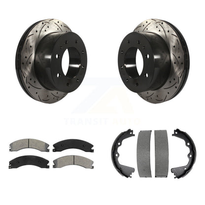 Kit de chaussures de stationnement à disques arrière percés et à fentes, plaquettes semi-métalliques, pour GMC