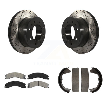 Kit de chaussures de stationnement à disques arrière percés et à fentes, plaquettes semi-métalliques, pour 250