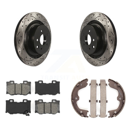 Kit de chaussures de stationnement à disques arrière percés et à fentes, plaquettes semi-métalliques, pour G37