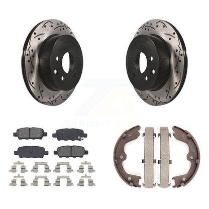 Kit de chaussures de stationnement à disques arrière percés et à fentes, plaquettes semi-métalliques, pour G35