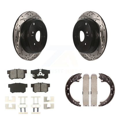 Kit de chaussures de stationnement à disques arrière percés et à fentes, plaquettes semi-métalliques, pour CR-