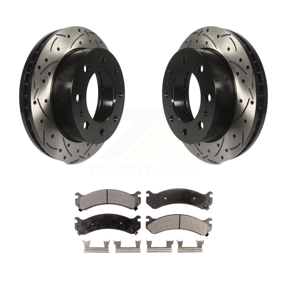 Kit de plaquettes en céramique pour Rotor de frein, fente de perçage avant, pour GMC Chevrolet Sierra 2500 HD H