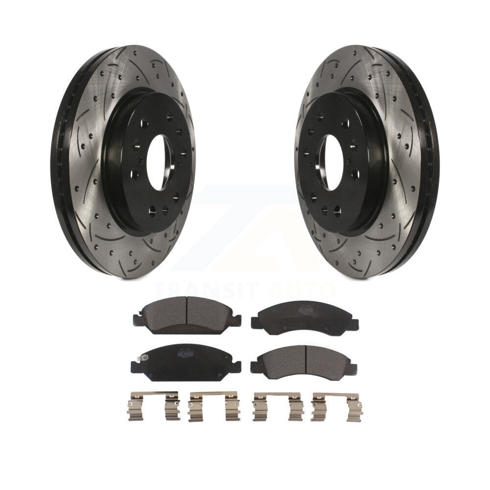 Kit de plaquettes en céramique pour Rotor de frein, fente de perçage avant, pour GMC Sierra 1500 Chevrolet Taho