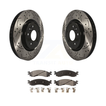 Kit de plaquettes en céramique pour rotors de frein à disque, fente de perçage avant, pour Ford Taurus SH 2010 – 2012