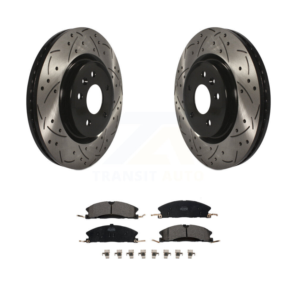 Kit de plaquettes en céramique pour Rotor de frein à disque, fente avant percée, pour Ford Explorer Spor 2013