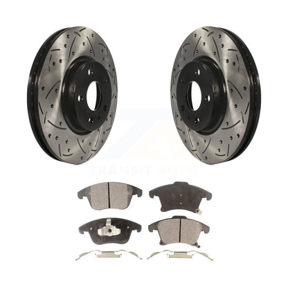 Kit de plaquettes de frein en céramique, Rotors de frein à disque à fente avant percée pour Ford Fusion Lincoln MK