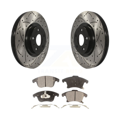 Kit de plaquettes de frein en céramique, Rotors de frein à disque à fente avant percée pour Ford Fusion Lincoln MK