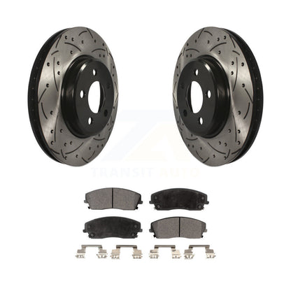 Kit de plaquettes en céramique pour Rotor de frein à disque, fente de perçage avant, pour Dodge Chrysler 300 Charge