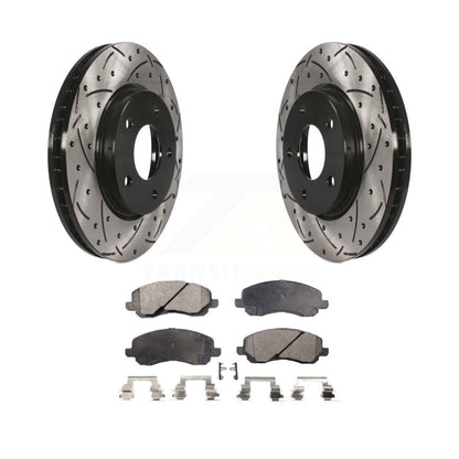 Kit de plaquettes en céramique pour Rotor de frein, fente de perçage avant, pour Mitsubishi Lancer Dodge Calibe