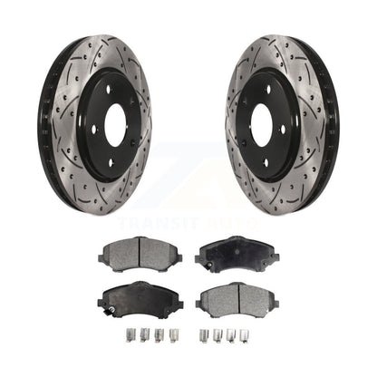 Kit de plaquettes en céramique pour Rotor de frein à fente avant percée, pour Dodge Grand Caravan Journey