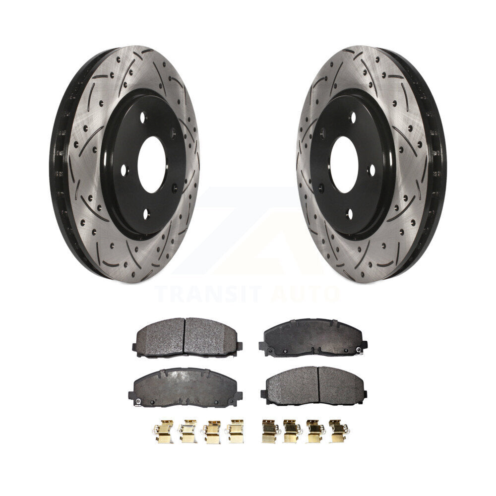 Kit de plaquettes en céramique pour Rotor de frein à disque, fente de perçage à revêtement avant, pour Dodge Grand Carava