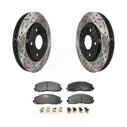 Kit de plaquettes en céramique pour Rotor de frein à disque, fente de perçage à revêtement avant, pour Dodge Grand Carava