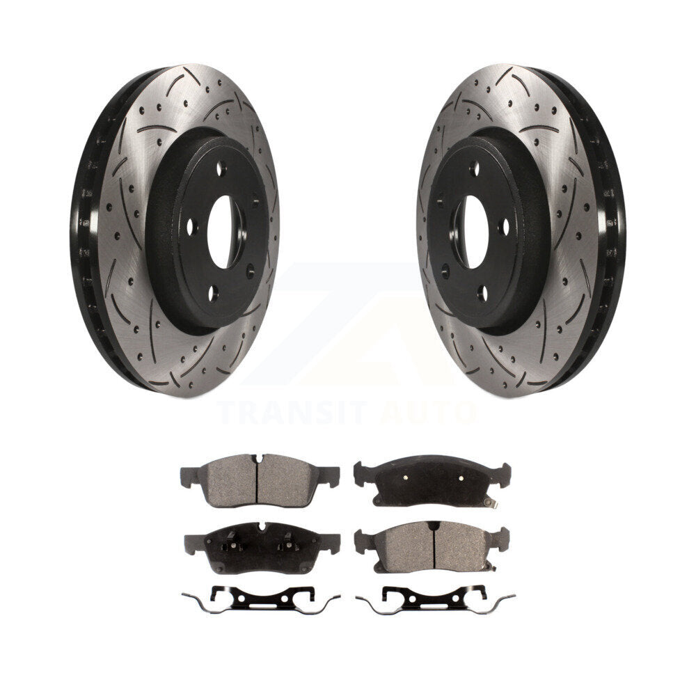 Kit de plaquettes en céramique pour Rotors de frein à disque, fente de perçage avant, pour Jeep Grand Cherokee Dodg