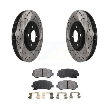 Kit de plaquettes de frein en céramique, Rotors de frein à disque à fente avant percée pour Chrysler 200 Dodge Dar